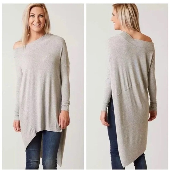 We The Free Asymmetric Grapevine Tunic in Gray - Picture 10 of 10